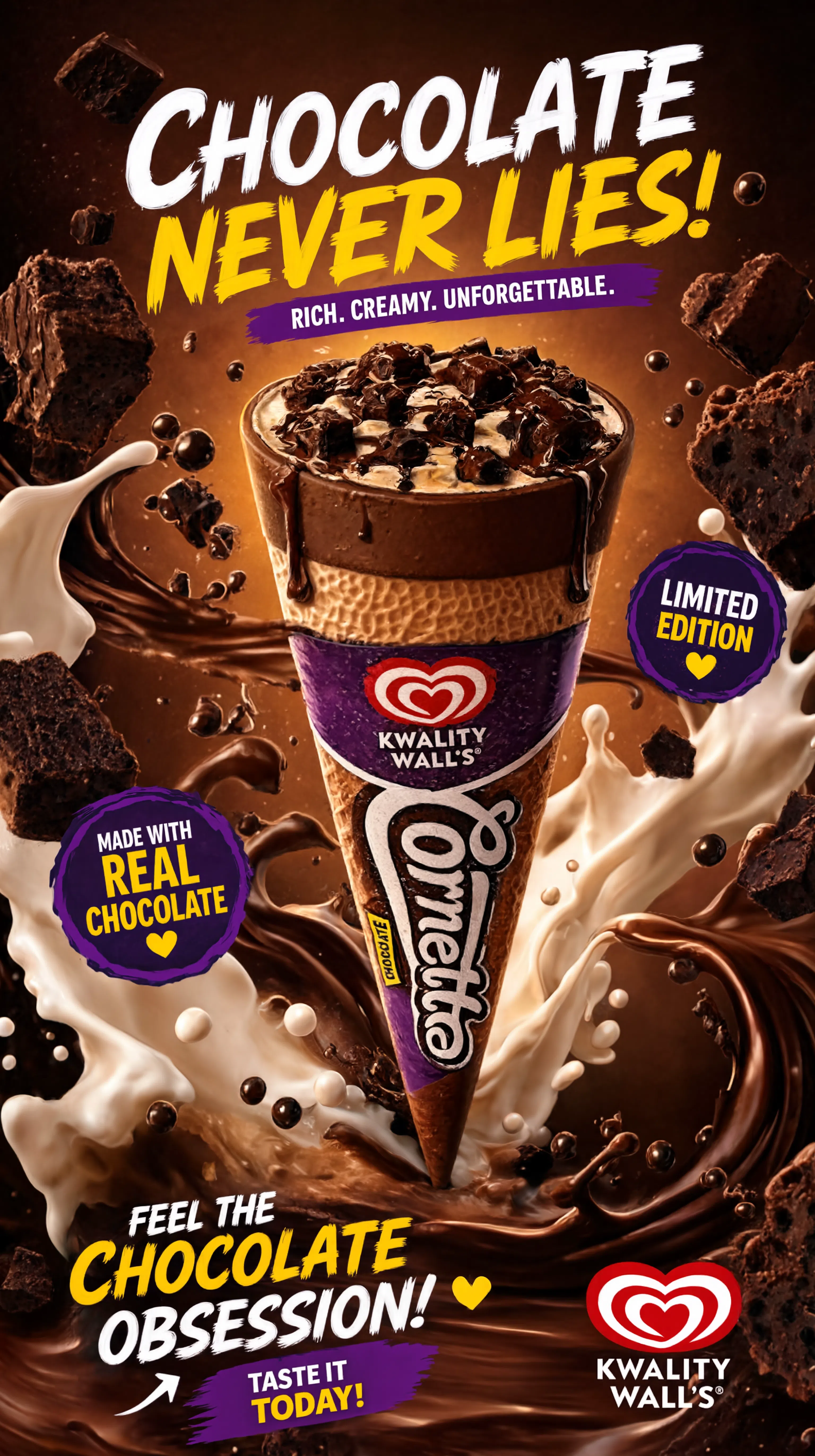 Deluxe Chocolate Cornetto Cones