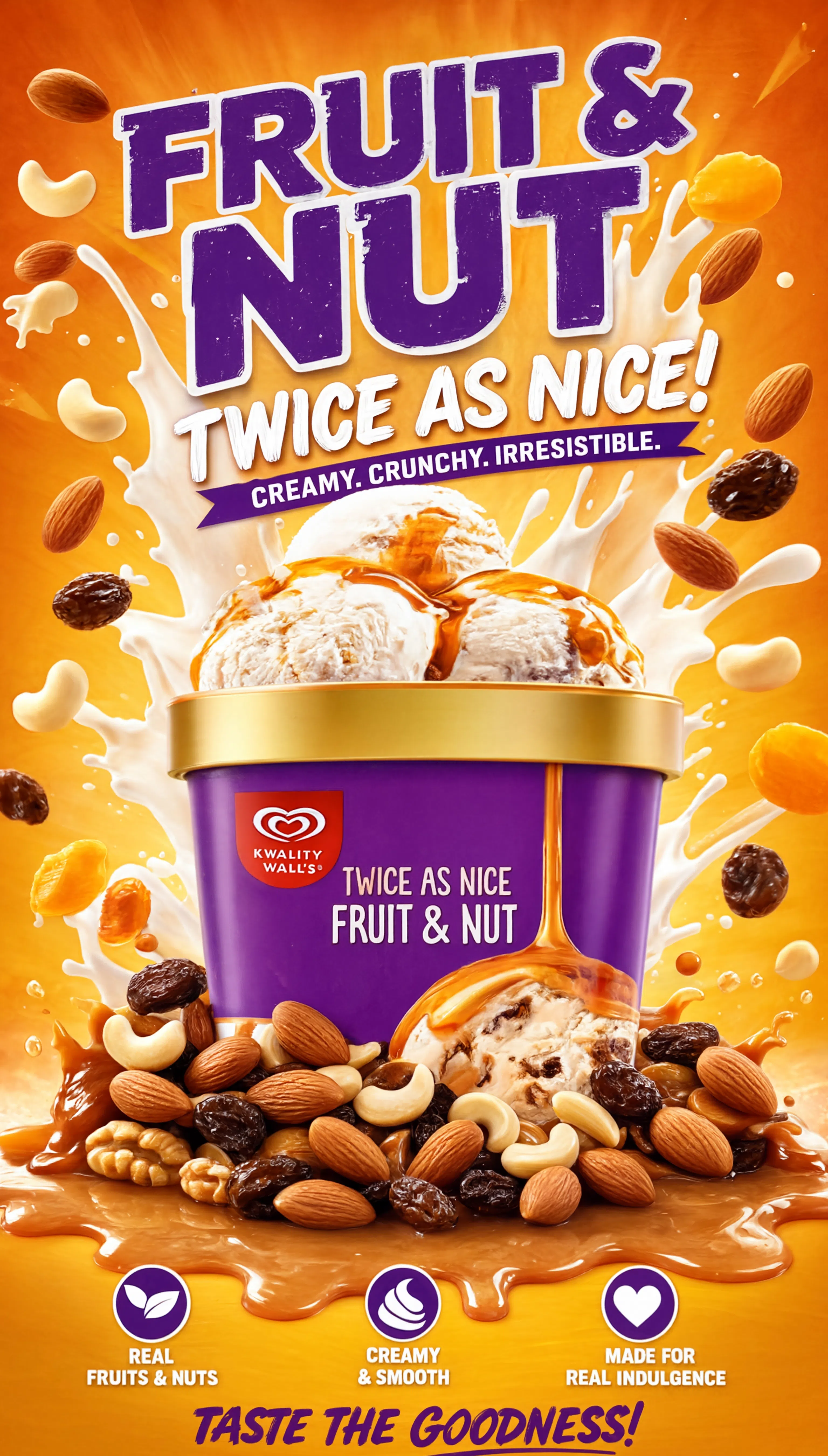 Classic Fruit & Nut Ice Cream Tub