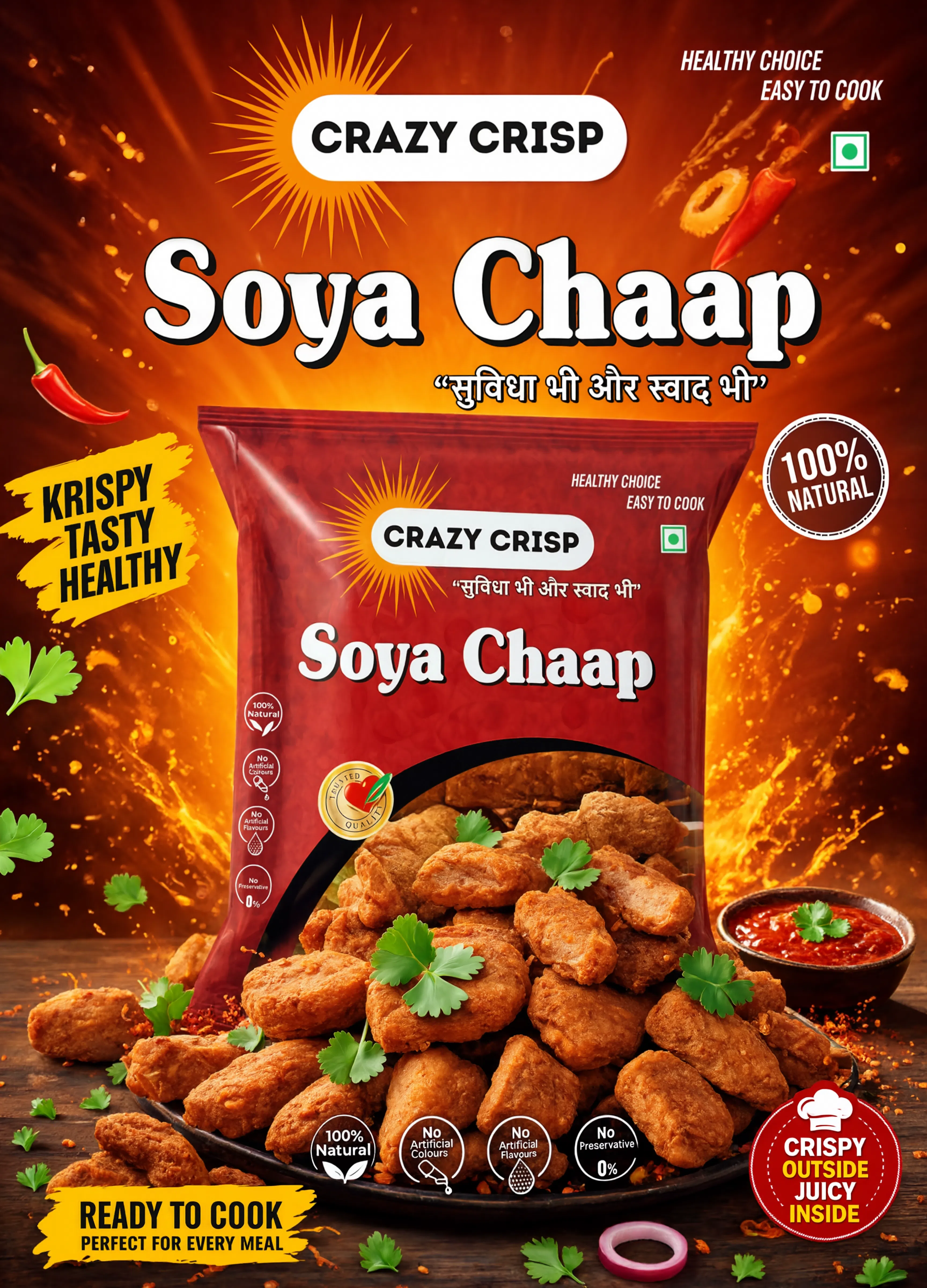 Tandoori Special Marinated Soya Chaap