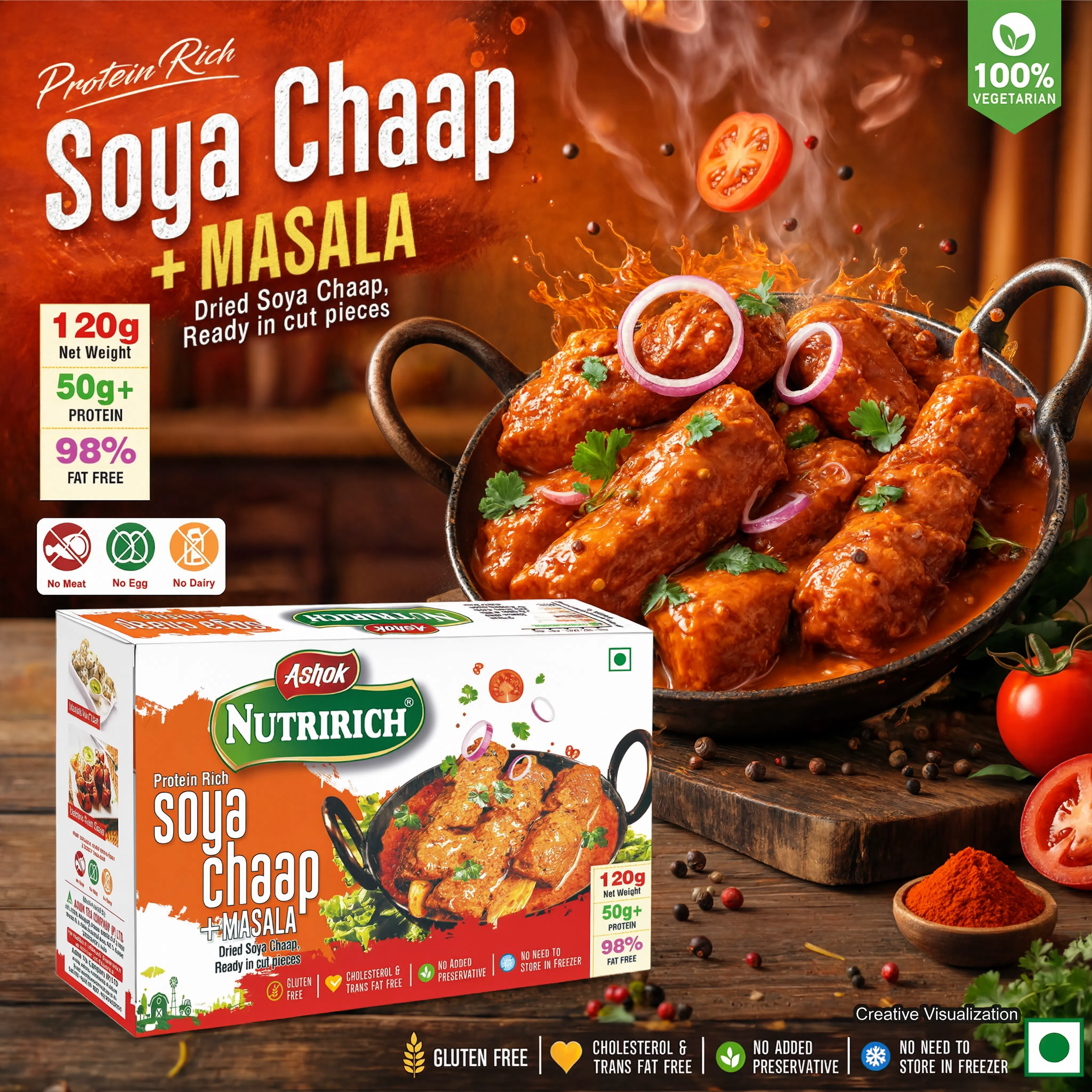 Nutririch Premium Soya Chaap (Bulk Pack)
